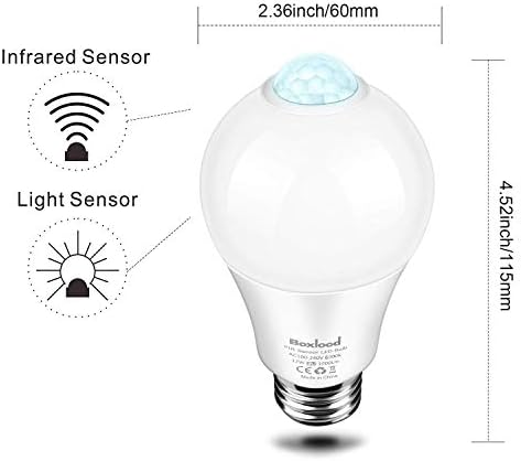 Лампи с датчик за движение, 12 W (еквивалент на 100 Вата) Активируемая механизъм PIR Лампа за външно осветление от Здрач до