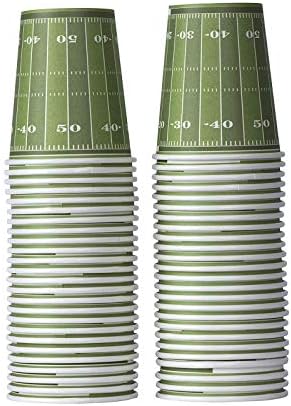 За еднократна употреба хартиени чаши с футболна тематика Hammont (50 пакети) по 9 грама Са идеални за партита в задната част на автомобила, семейна вечеря и спортни мероп