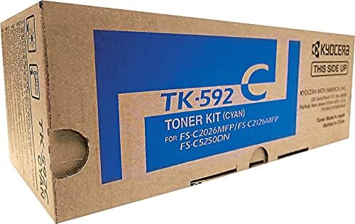 Тонер-касета Kyocera TK-592C 1T02KVCUS0 FS-C2026 C2126 C2526 C2626 C5250 M6026 6526 P6026 (в синьо) в търговията на дребно опаковки