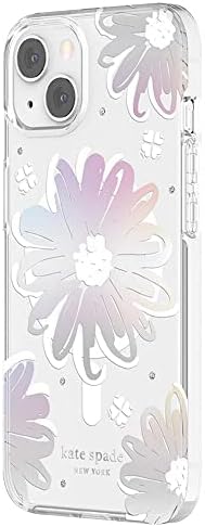 Защитен калъф кейт спейд york в твърда обвивка за MagSafe за iPhone 13 - Блестящо фолио Daisy