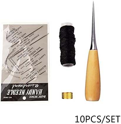 Набор от инструменти за бродерия от кожата, Група ръчно Шиене, Малки Кожени инструменти за ръчна работа за шиене на черна нишка, 26 Стилове,
