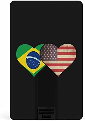 Бразилски флаг и Американски Флаг USB Memory Stick Бизнес Флаш Карта, Кредитна карта Форма на Банкова карта