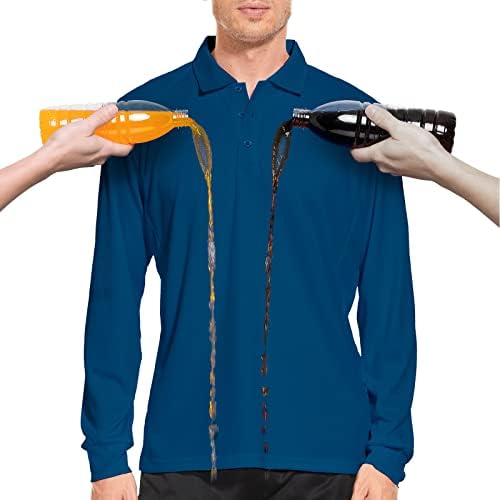 Мъжки ризи с дълъг ръкав UPF 50 +, Солнцезащитная Риза-Топка за Голф, Бързосъхнеща Спортна Риза Тренировочная