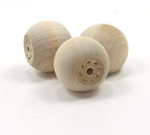 Mylittlewoodshop - Опаковка от 6 топки с плоско дъно с диаметър 1-1 / 4 инча с плосък суров дървен материал с дебелина 3/4 инча (WW-KBB125-6)