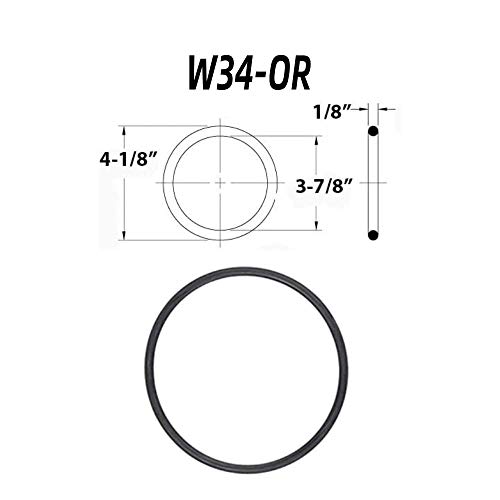 О-пръстен воден филтър W34-OR за американския вик 4-1/8 x 3-7/8 x 1/8 (2 в опаковка) + Консистентная лубрикант