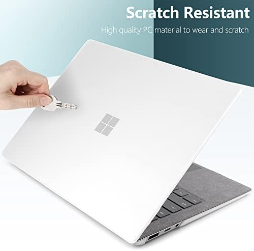 Калъф DONGKE е Съвместим само с лаптоп 13,5 Microsoft Surface Laptop 5/4/3 с клавиатура от алькантары Модел: 1950/1958, пластмасов