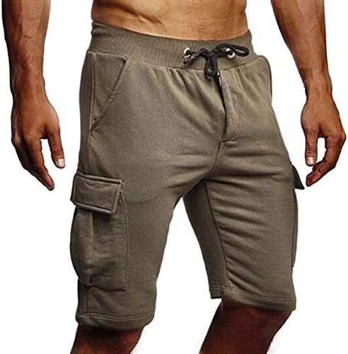 Мъжки къси панталони-Карго JEKE-DG Свободно, Намаляване, Свободни Ленени Шорти за активна Почивка, Ежедневни Летни Плажни Шорти