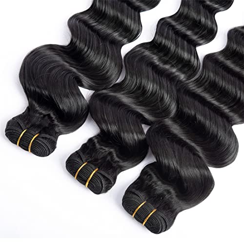 OURI Hair Свободни Човешки косъм Дълбока Вълна 3 връзки 9A Необработен Девствени Бразилски Свободни Човешки косъм Дълбока Вълна Тъче 300 г (20 2224)