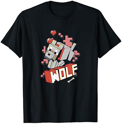 Тениска с Любов към Герой-Вълк Майнкрафт