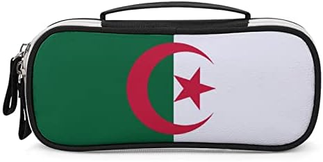 Калъф за Моливи с Флага на Алжир, Преносим Чанта за Писалки с Цип, Пътна Косметичка, Организаторите на Канцеларски Материали за Домашен