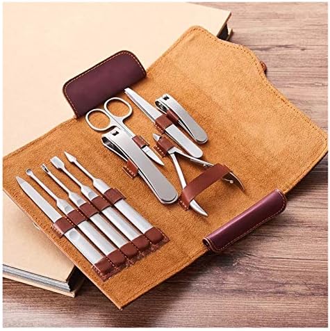 AHGDDA 16 Бр. Професионална Ножица за нокти от Неръждаема Стомана, Набор от инструменти за маникюр и педикюр за подарък, 10 бр. (Цвят: