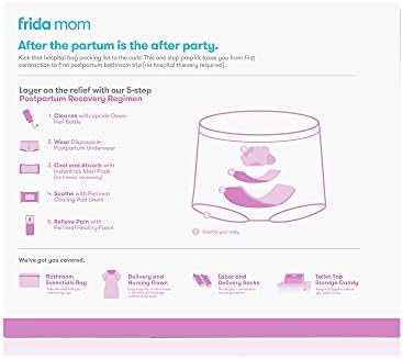 Болнични опаковки набор от Фрида Mom за раждането и постнаталното период | Хавлия за хранене, Чорапи, Перибутылочка, Еднократно