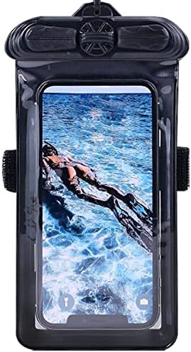 Калъф за телефон Vaxson, черен, съвместим с водоустойчив калъф vivo Y16, суха чанта [без защитно фолио за екрана]