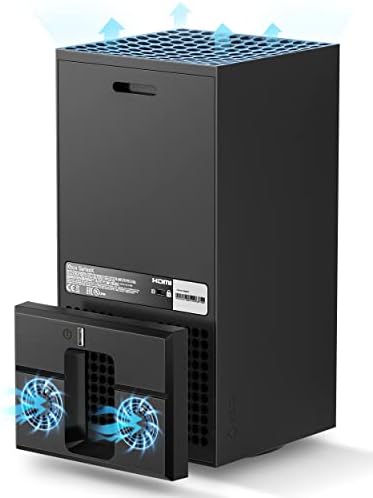 Охлаждащ вентилатор за Xbox Серия X с 7 видове RGB осветление, Система за охлаждане с два феновете ZAONOOL за Xbox Серия