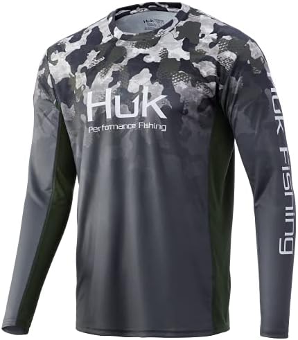 Мъжка риза за риболов HUK Icon X Camo с дълъг ръкав Performance