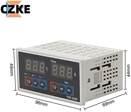 Уред за управление на интеграцията на времето и температурата PCGV THF-2000 AC85-AC265V 50Hz с цифров дисплей PID контролер (Цвят: Релеен изход)