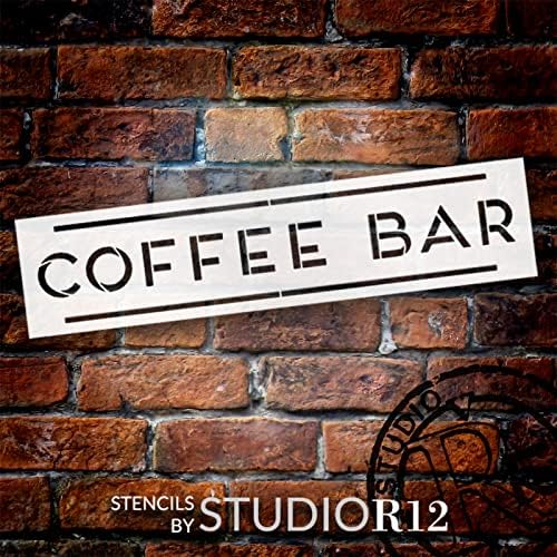 Опростен шаблон за кафе на бара от StudioR12 | Декор за офис, стая за почивка и кухня | Проста дървена табела за рисуване