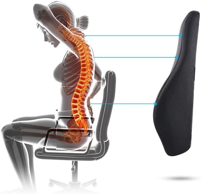 WYKDD Възглавница за подкрепа на долната част на гърба Memory Foam Възглавница за стол Поддържа Долната Част на Гърба на Аксесоари за