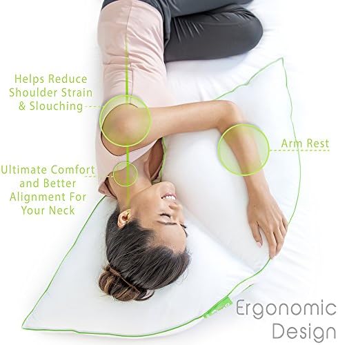 Възглавница за сън Sleep Yoga® Side Sleeper Pillow - най-Добрата възглавница за сън на ребрата и подлакътници, ергономично разработена, за да се гарантира перфектна поддръжка пр?
