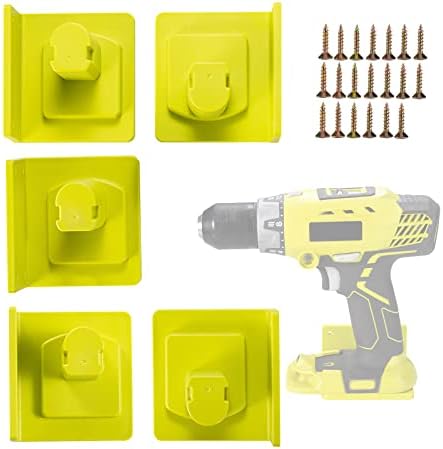5 Опаковки с Инструменти на Притежателя за определяне на бормашини, Подходящи за Ryobi 18V и 4 Опаковки Притежателя батерии