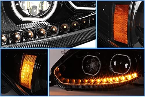 KOZAK Черни led Проекторные фарове с указател на завоя и гореща светлина на 12 В За водача и пътника (дясно и ляво), За да