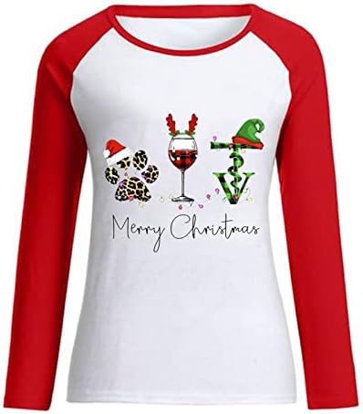 Дамски Коледни Ризи Мода 2023 Нова Година Hoody Просто Момиче, Което Обича Вино и Коледни Чаши За Вино Пуловер