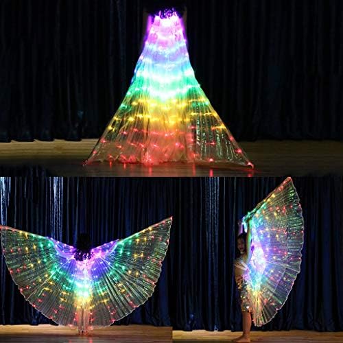 Cegduyi, женски led крила за танци, пъстри крила на пеперуда с телескопична пръчка, танцови костюми