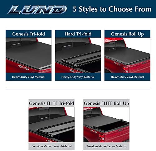 Калъф за ски багажник Lund Hard Tri-Fold Hard Folding Truck Bed |969252 | Подходящ за 2005-2010 Dodge Dakota 5' 5 Bed (64,9)