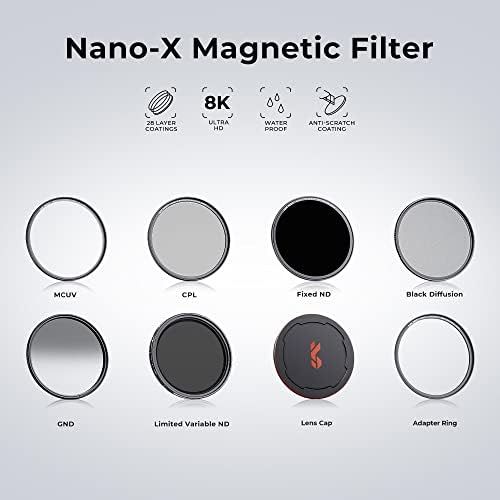 K & F Concept 82 мм Магнитен филтър на обектива ND1000 (10-стъпка фиксиран филтър неутрална плътност) на Магнитното основния пръстен + Капак филтър с 28 многослойными покрития ?
