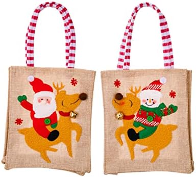 Чанта за Коледна Украса, Подаръци Чанта с 3D Модел, Мультяшные Декоративни Разделени Подаръци, Тъканни Рог, Ръчно Коледен Подарък Чанта