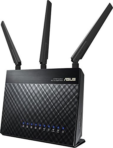 WiFi-рутер ASUS (RT-AC1900P) - двойна лента gigabit ethernet безжичен интернет-рутер, пристанища 5 GB, игри и поточно излъчване,
