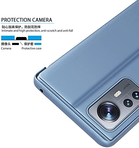 Калъф Ysnzaq Smart View Window за Xiaomi 12 Pro/Xiaomi 12S Pro, Огледален дизайн в бизнес стил, Пълна Защита с панти капак-поставка