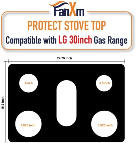 Защитно фолио за плочи FanXm LG 30 инча, Защитни фолиа за газови печки, едно Парче дизайн, Миещи, LGLDG4315, LRG4115, LRG4113,