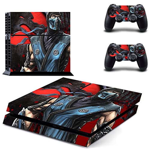 За PS4 SLIM - Игра Ninja Mortal Best War Kombat X Стикер на кожата PS4 или PS5 За конзолата PlayStation 4 или 5 и контролери Vinyl Стикер