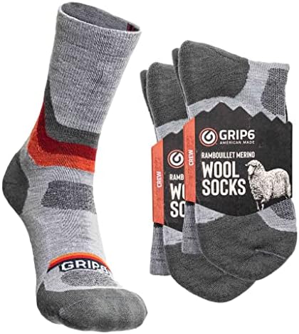 Вълнени чорапи GRIP6 Мъжки | Леки Вълнени Туристически Чорапи | Overland Orange