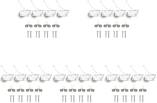 Мебелни колела DOITOOL 20 групи Шкаф Плъзгаща Ролка Колелото Гардероб Плъзгащи Пътека Буфер Сачмен Ролка Разтегателна Вратата