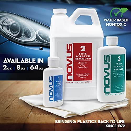 Полироль за пластмаса NOVUS с 6-каратной опаковка Polish Приятели | Средство За премахване на тежки драскотини № 3 | Бутилка