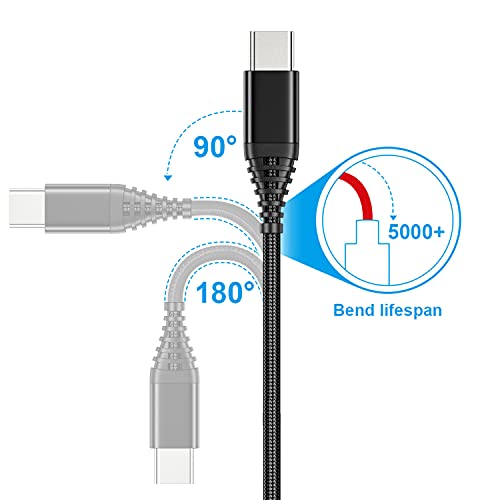 Кабела на зарядното устройство, USB Type C 6 ФУТА + 10 ФУТА, 3A за бързо зареждане на Samsung Galaxy A14 A51 A52 A32 A42 5G A12 A72 A13