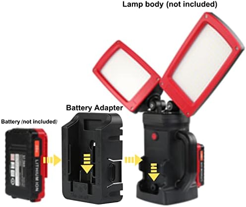 Адаптер за постоянен ток DAYATECH, Съвместим с литиево-йонна батерия Makita 18-20 В работна лампа Deisgn (DY-AD-003)