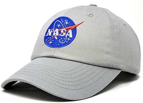 Бейзболна шапка DALIX НАСА Шапка От Промит Памук С Бродирани Логото си, Оцветен от Пигмента
