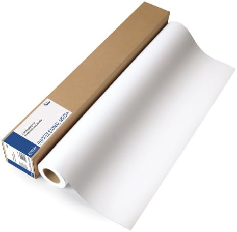 Фото хартия Epson Professional Media Premium блясъкът варира (13 x 32,8 фута, ролка) (S041409), бяла