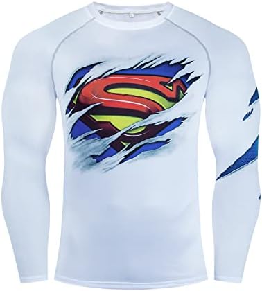 Компресиране Риза Модел Anlixin Super Hero с дълъг ръкав