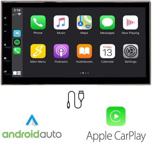 Комплект радио Jeep Wrangler JK със сензорен екран 6,8 , Двоен Din, с Резервна камера за Резервна гума, Apple CarPlay, Android