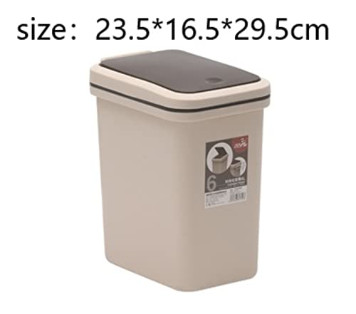 Кофа за боклук DIKNAC Кошчето за отпадъци с Правоъгълна форма на Пластмасова кофа за Боклук за рециклиране с панти капак Кофа кофа Кофа