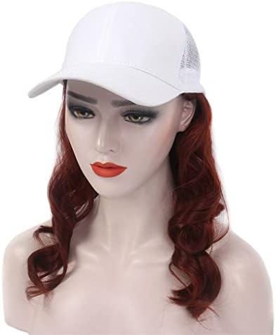 Модерни дамски шапки SCDZS, Шапки за коса, Бели и бейзболни шапки, Перуки, Дълги къдрава червени перуки, шапки