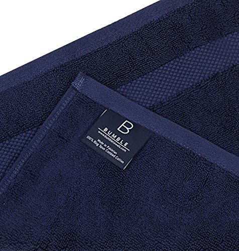 Комплект кърпички за пране на Bumble Luxury 12/12 x 12 Премиум-клас / Ултра Мека, добре впитывающая плат от гребенчатого памук, с тегло 800 ГОРИВО (тъмно синьо, 12 опаковки мочало?