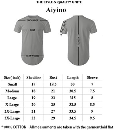 Aiyino Мъжки Хипстерская Риза в стил Хип-Хоп с Рваным Кръгла Подолом и шарките