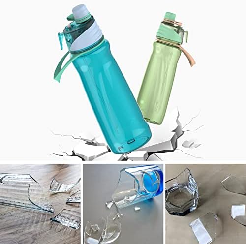 Бутилка за вода FEIJIAN Mist, Спортна бутилка за вода на 22 грама-с функция за замъгляване и поглъщането на 2 В 1, Пластмасови бутилки