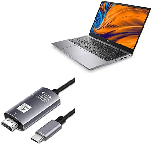 Кабел BoxWave, който е съвместим с Dell Latitude 3320 (кабел от BoxWave) - Кабел SmartDisplay - USB Type-C-HDMI (6 фута), USB кабел C / HDMI за Dell Latitude 3320 - черно jet black
