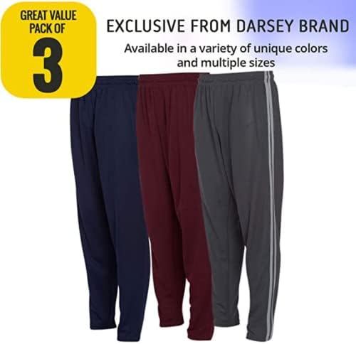 Мъжки спортни панталони DARESAY Active - бързо съхнещи джоггеры за бягане с Два Странични джоба, Спортни и ежедневни облекла за отдих и за мъжете, 3 опаковки.